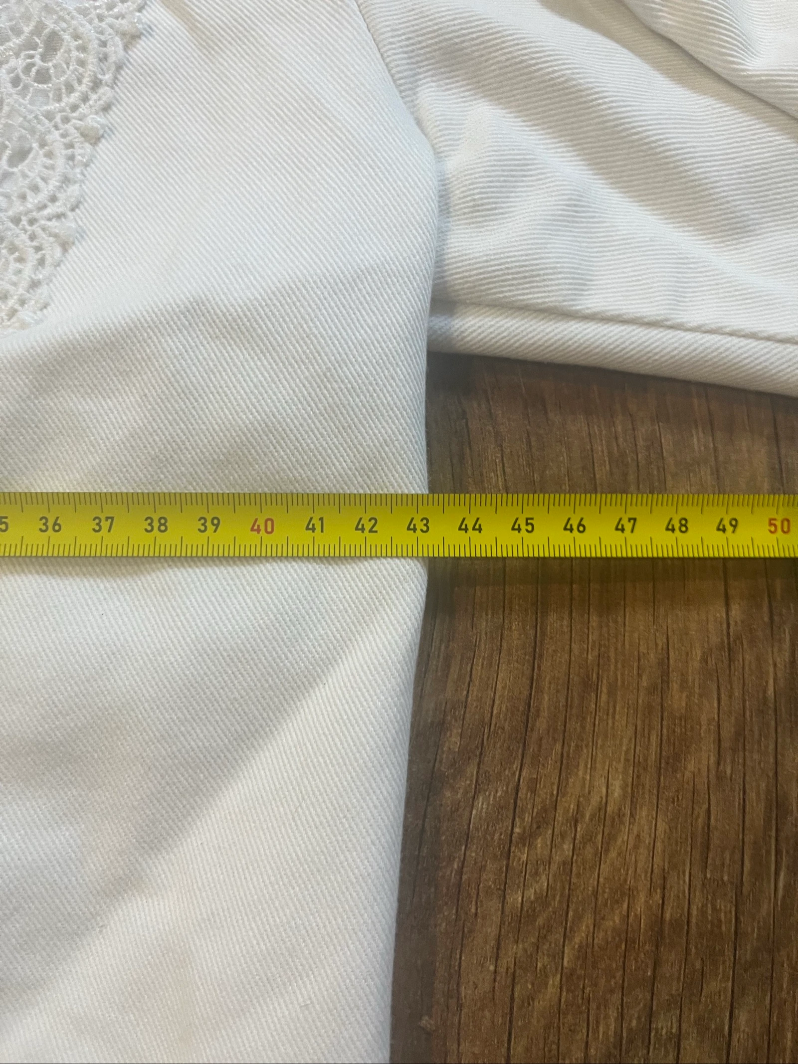 Witte jeansjas met geborduurde kant - liberto - maat XL - bevredigde kwaliteit – photo 5